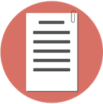 Sketch of a document with lines representing text